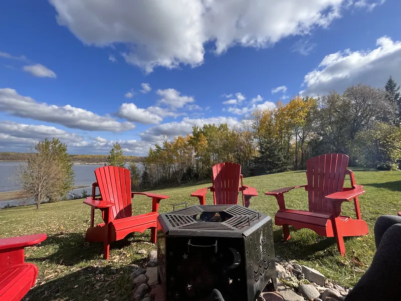 Fire pit by the water, firewood included